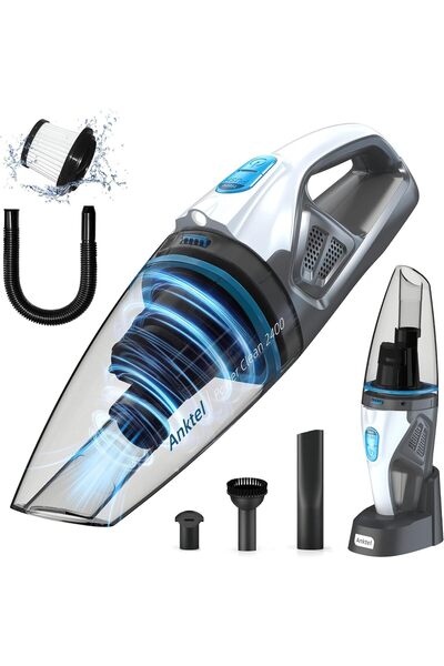 ANK Aspirator de mână Anktel PowerClean 2400 cu stație de încărcare și ilumin...