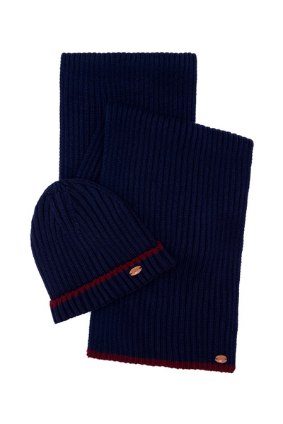 U.S. Polo Assn. Men's Navy Blue Kaşkol Beret Set 50260783-Vr033