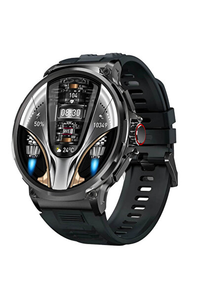 Microwear V 69 Μαύρο Έξυπνο Ρολόι Σιλικόνης