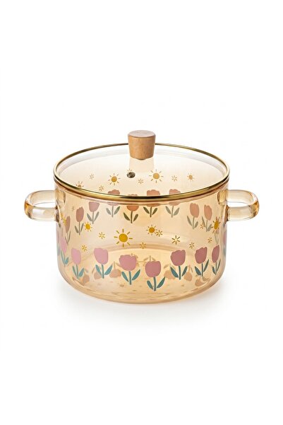 OEM Θερμοανθεκτική γυάλινη κατσαρόλα από βοριοπυριτικό γυαλί με καπάκι, 3,5 λ...