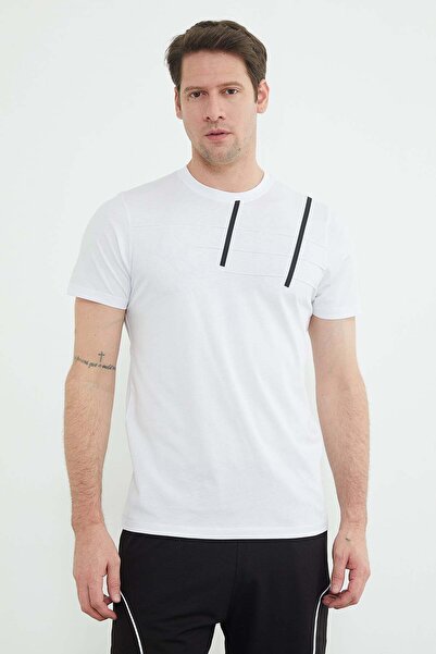 Fulla Moda Μπλουζάκι με στάμπα και λαιμόκοψη ποδηλάτου