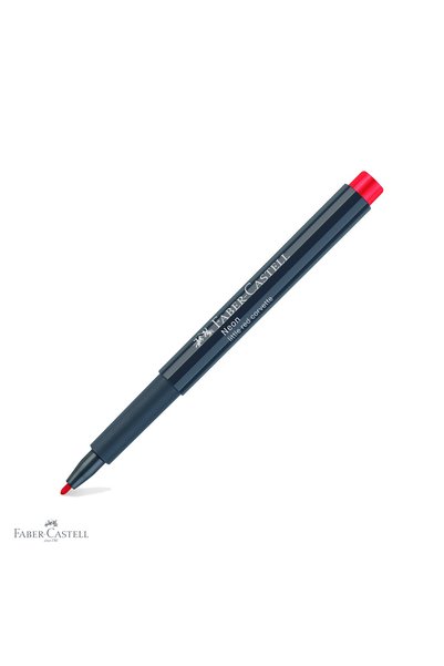Faber Castell Marker creativ roșu neon Faber-Castell, vârf de 1,5 mm, pentru ...