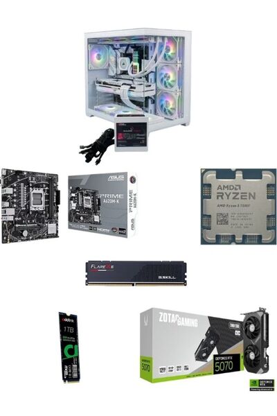 RAMTECH BİLGİSAYAR MOVE X10 Ryzen 5 7500F Rtx 5070 12Gb | 16GB Ram 1Tb M.2 Nv...