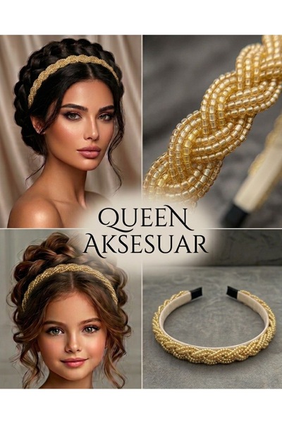 QUEEN AKSESUAR Πολυτελής σχεδίαση, εξαιρετικό αξεσουάρ μαλλιών με χάντρες, με...