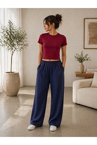 ZAVIXO Γυναικείο Σετ Crop 2 τεμαχίων, 100% βαμβάκι, άνετη εφαρμογή, καθημεριν...