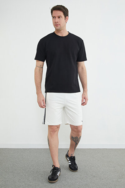 Fulla Moda Σορτς με ρίγες, στάμπα και δέσιμο στη μέση