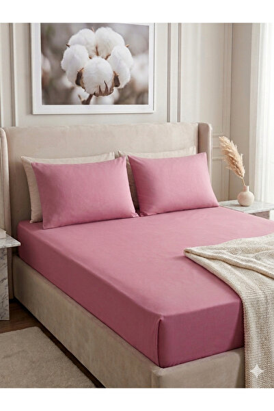 Faralya Life %100 Pamuk Çift Kişilik Çarşaf Takımı - 240x260 cm Lastiksiz Çarşaf + 2 Adet Yastık Kılıfı 50*70