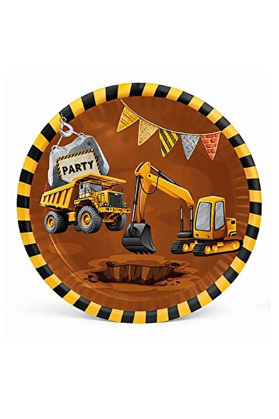 Big Party Χάρτινα πιάτα και ποτήρια με θέμα την κατασκευή για 8 άτομα