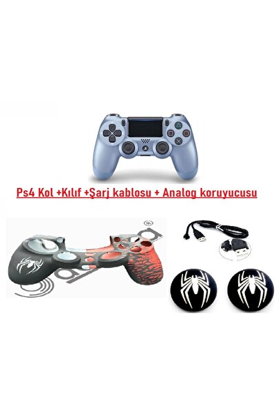Doreka Ps4 Dualshock Joystick Kol Şarj kablosu Kılıf ve Analog koruyucu