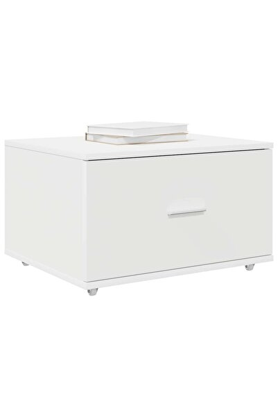 vidaxl Ντουλάπι με Συρτάρια Λευκό 55 x 45 x 33.5 εκ Επ. ξύλο 869306