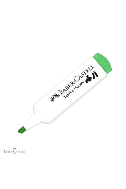Faber Castell Marker textil Faber-Castell, culoare verde neon, cu vârf triplu...