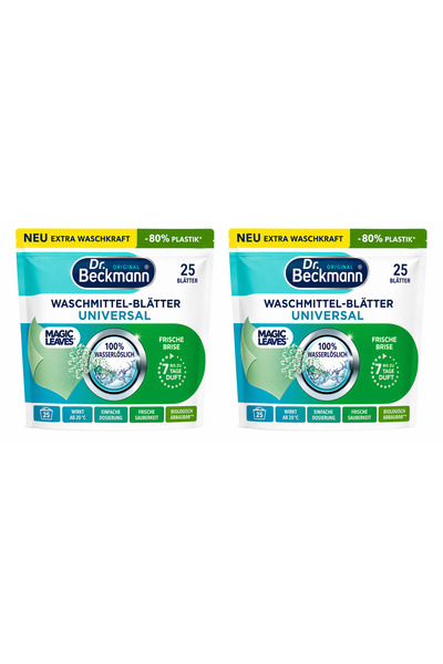 Dr.Beckmann Universal Çamaşır Deterjan Yaprakları 25 Adet – 100% Suda Çözünen...