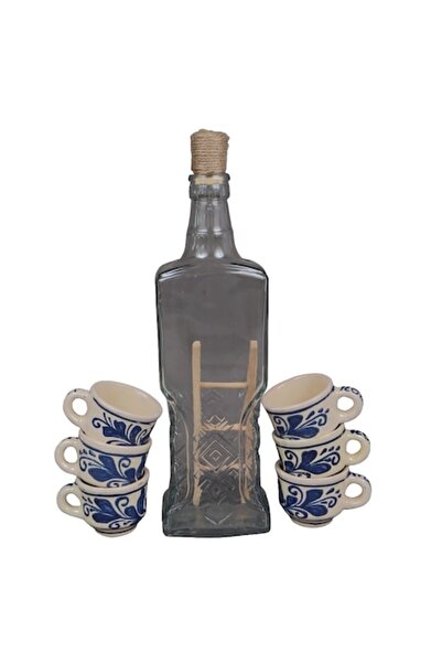 OEM Set cadou tradițional, Pahar artizanal din sticlă de 500 ml cu scară din ...