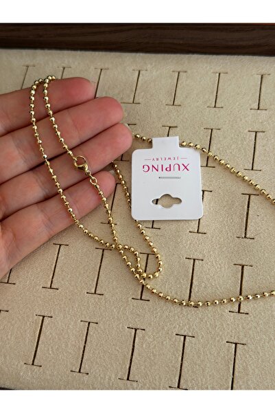 Butik Xuping 14Ayar Renginde Tırnak Makası Model Çelik Zincir Kolye