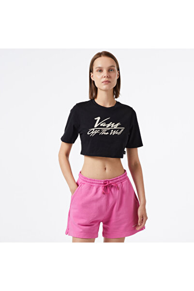 Vans Go Anywhere - Γυναικείο μαύρο μπλουζάκι Crew Cut