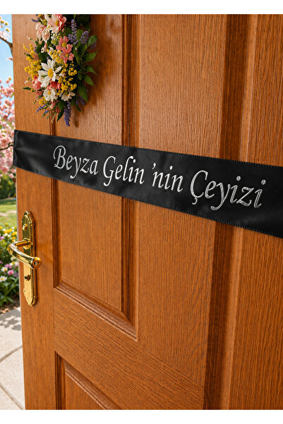 lafazan Çeyiz Kurdelesi Kapı İçin Kurdele | 4 cm Gold Gümüş Bride Gelin
