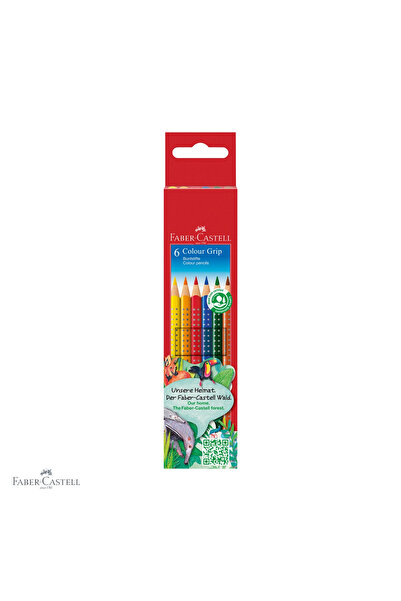 Faber Castell Set de 6 creioane colorate Faber-Castell Grip 2001, formă triun...