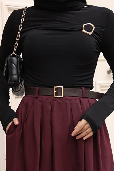 TATULA Sandy Blouse with Buckle
