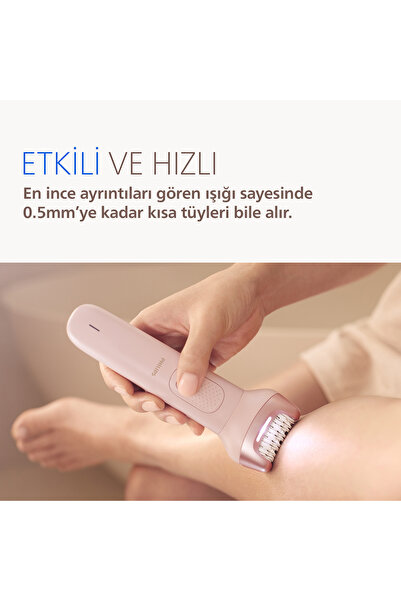 Philips 9000 Serisi BRE718/05 Tüm Vücut Epilatör Seti, Islak&Kuru, Kablosuz, Tıraş Başlığı, Peeling Fırçası