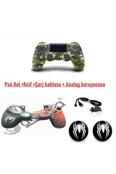 Doreka Ps4 Dualshock Joystick Kol Şarj kablosu Kılıf ve Analog koruyucu