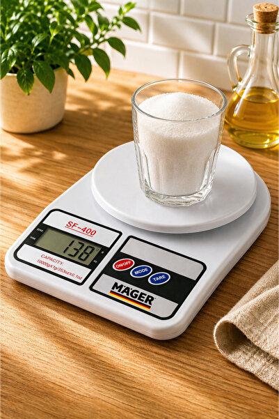 Mager SF-400 Dijital Mutfak Terazisi – Hassas Ölçüm, 10 kg Kapasiteli, LCD Ekran