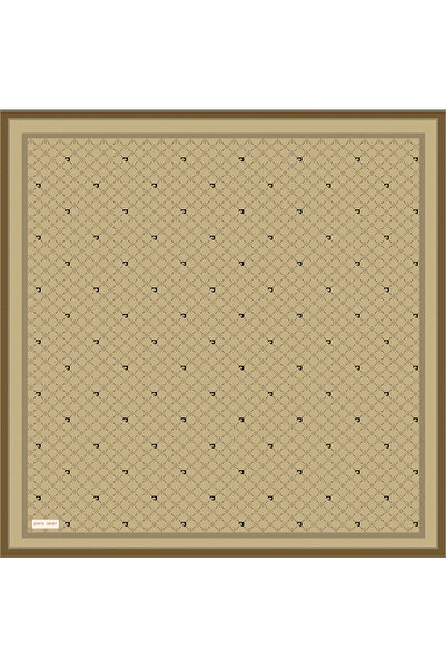 Pierre Cardin Camel 90X90 İpek Twill Eşarp