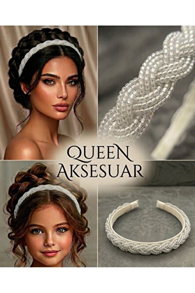 QUEEN AKSESUAR Πολυτελές σχέδιο, εξαιρετικό αξεσουάρ μαλλιών με χάντρες, μετα...