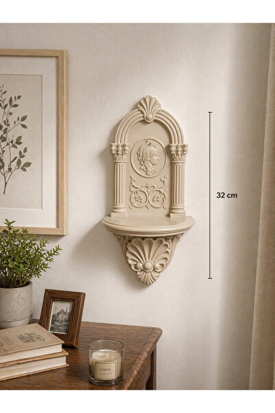 LayerOne Antik Roma Tarz Dekoratif Duvar Rafı - 32 cm