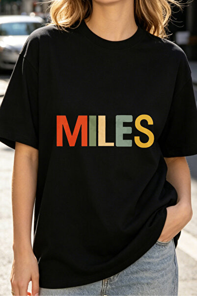 Fleck تي شيرت نسائي بتصميم Miles ملون بنمط كاجوال