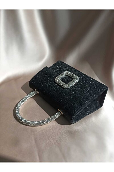 Gogoey Γυναικεία βραδινή τσάντα με λεπτομέρεια από πέτρα με λαμπερή πέτρα και...