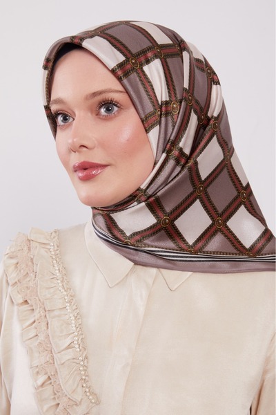 Levidor Αθλητικό κασκόλ με σχέδιο μπακλαβά και λαμπερά κρύσταλλα