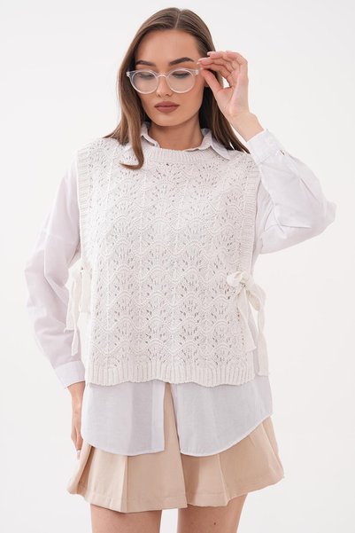 ŞİMAL Women's Yandn Tie-Dye Detailed Knitwear Knitted Sweater 260556 - 265283