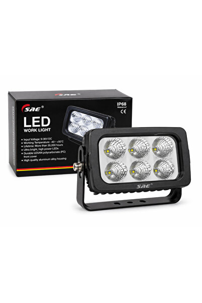 Mega Oto Market 6 Led Off Road Projektör Work Light 9-36V IP68 Su Geçirmez Ar...