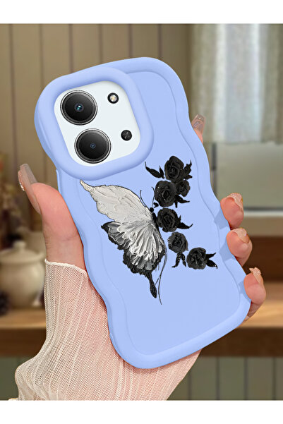 PATTERNOVA Xiaomi Redmi 15C 5G Uyumlu Kelebekli çiçekli, darbeye dayanıklı da...