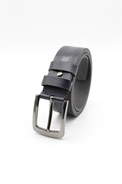 İmza Μπλε ναυτικό γνήσιο δέρμα casual ζώνη αναλίνης 4 εκ. 1046260200