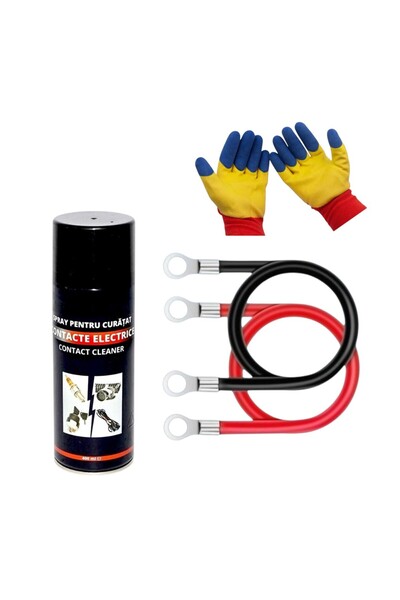 OEM Σετ καλωδίων εκκίνησης μπαταρίας, τύπου 4 mm², 2x300 εκ., με ακροδέκτες M...