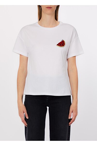 liu.jo Kadın Karpuz Desenli T-shirt