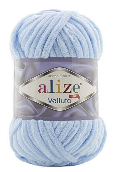 Alize حبل مخملي من فيلوتو باللون الأزرق 5 قطع: 218