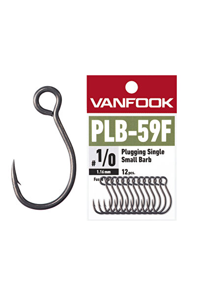 VANFOOK Carlige PLB-59F Plugging Single Heavy Wire Hooks #1/0