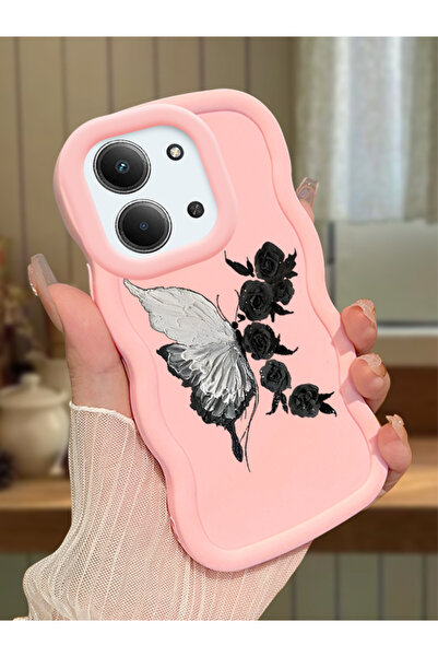 PATTERNOVA Xiaomi Redmi 15C 5G Uyumlu Kelebekli çiçekli, darbeye dayanıklı da...