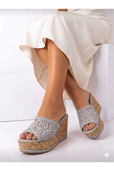 AYDOĞDU by ünal Πλεκτές παντόφλες σε ροζ απόχρωση σε σκόνη