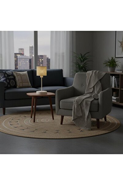 Elizim Home Lighting 20' Wicker Look Off-White Lampshade