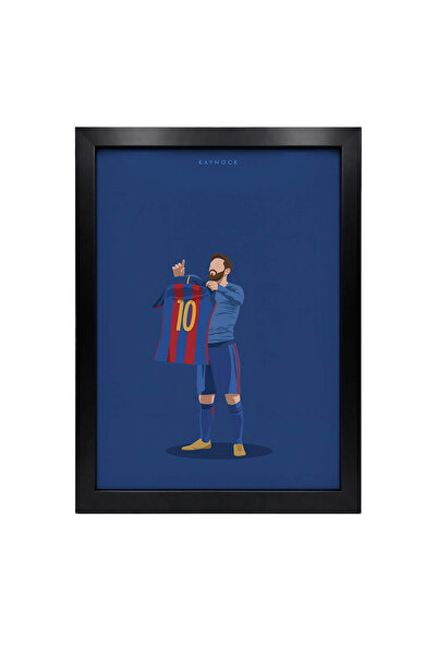 KAYNOCK Messi, Gol Sevinci, Futbol, Tablo Siyah Çerçeve