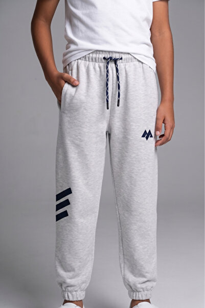 Merve Nur Tekstil Boys' Seasonal Elastic Leg Sweatpants with Print Detail