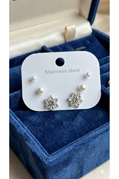 İNN JEWELLERY أقراط شوبينغ مقاومة للصدأ ومضادة للحساسية بتصميم كلاسيكي (ضمان ...