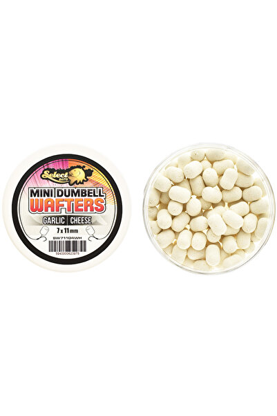Select Baits Mini Dumbells Wafters Garlic Cheese 7 x 11mm 7 x 11mm