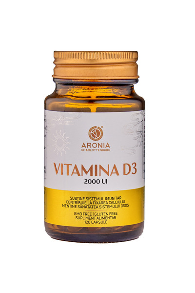 Aronia Charlottenburg Βιταμίνη D3 με 2000 IU — 120 κάψουλες για υποστήριξη τω...