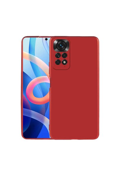zore Redmi Note 11S Global Case Brsa Premier Silicone Cover - Red