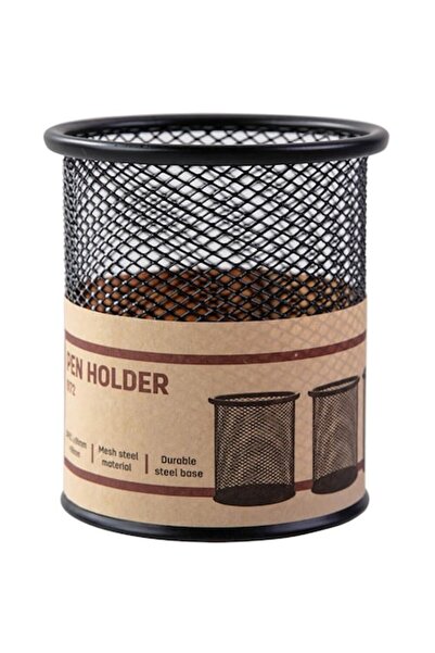 Deli Metal mesh pen holder, Black