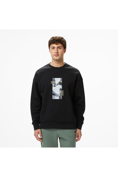 BOSS Stenson Zone Erkek Siyah Sweatshirt